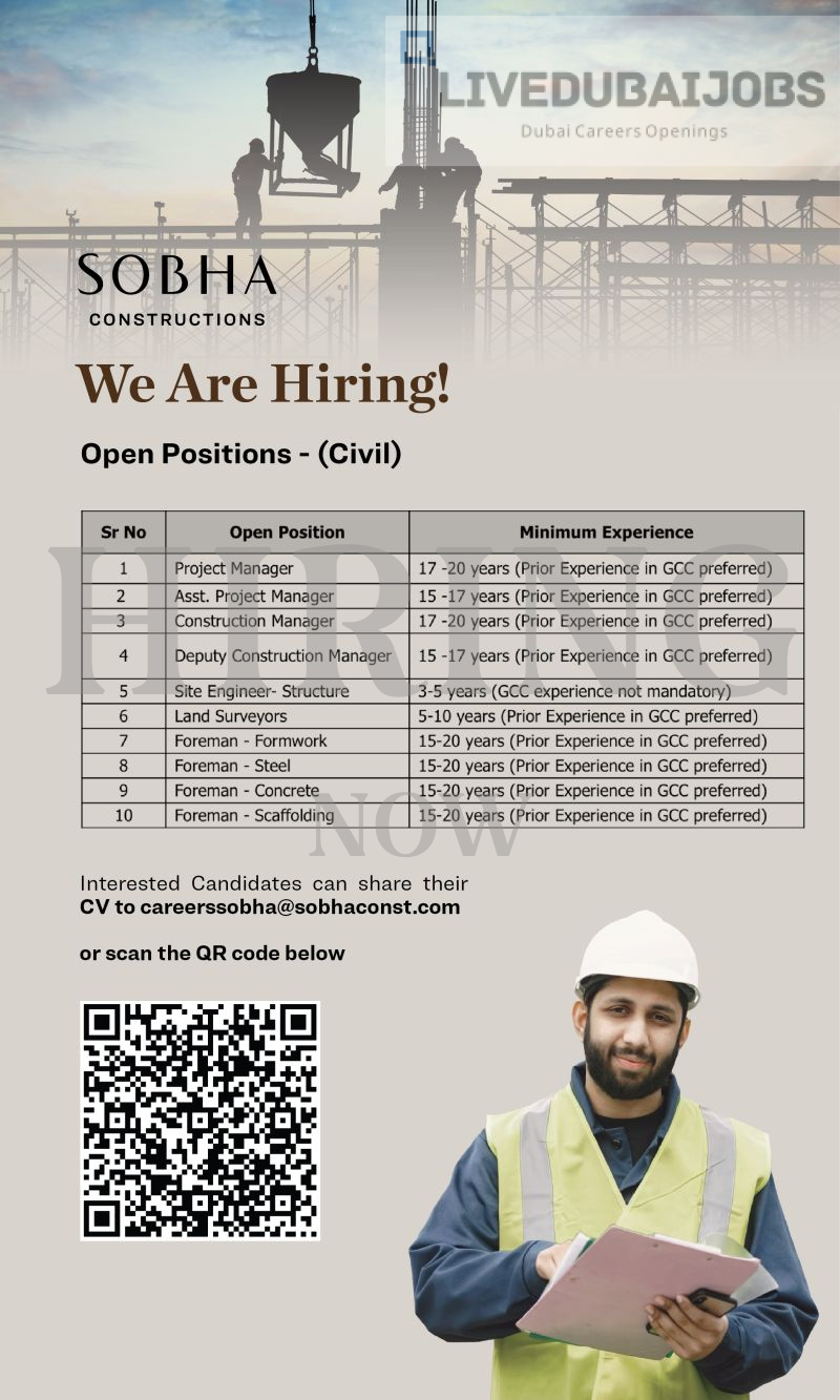 Sobha Constructions Careers Post 2