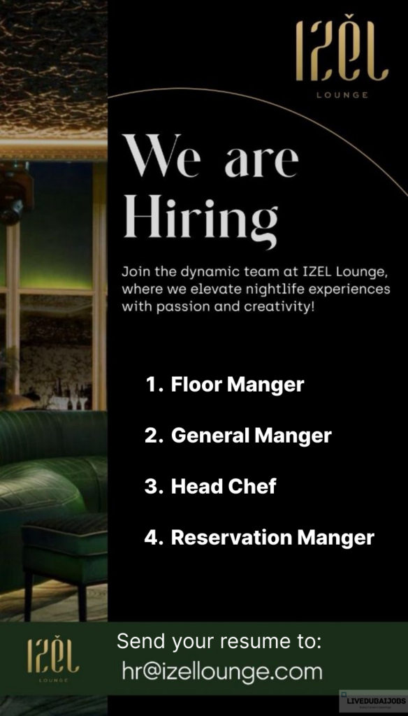 IZEL Lounge Careers Post