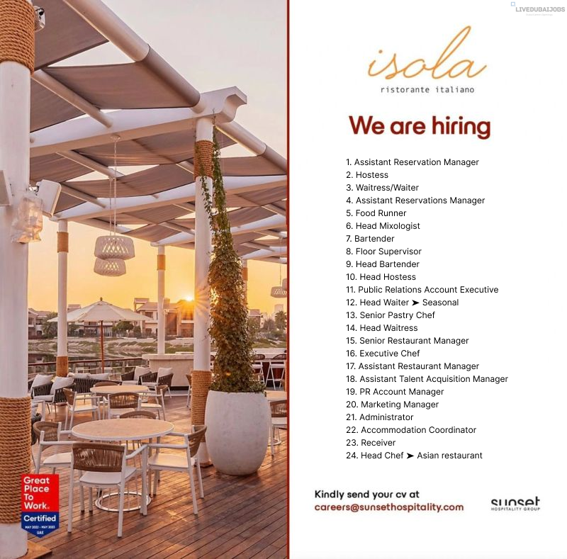 Sunset Hospitality Group Careers Post