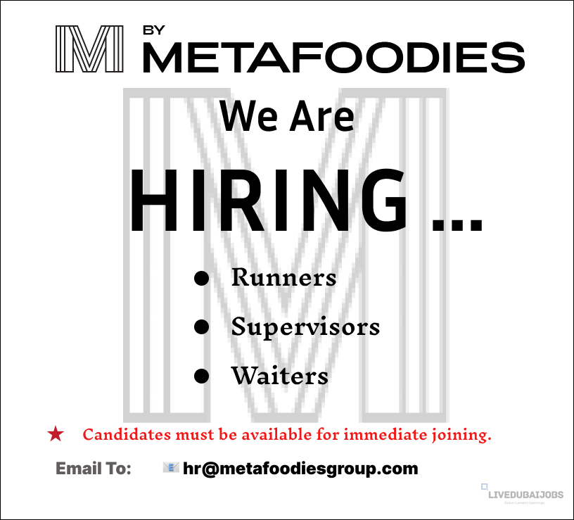 Metafoodies Group Careers Post