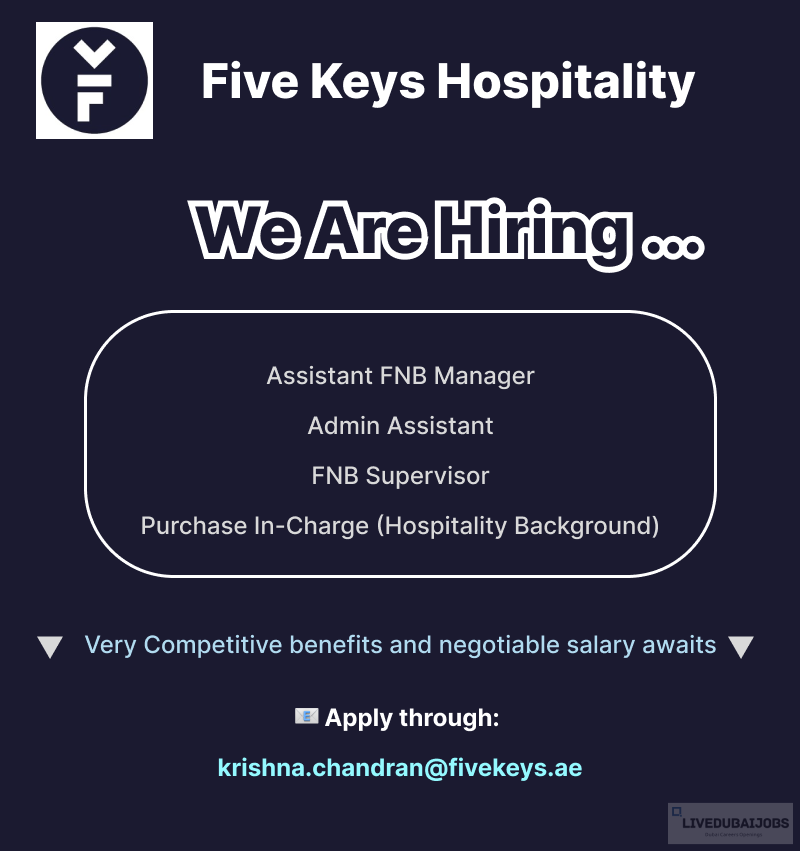 Five Keys Hospitality Careers Post