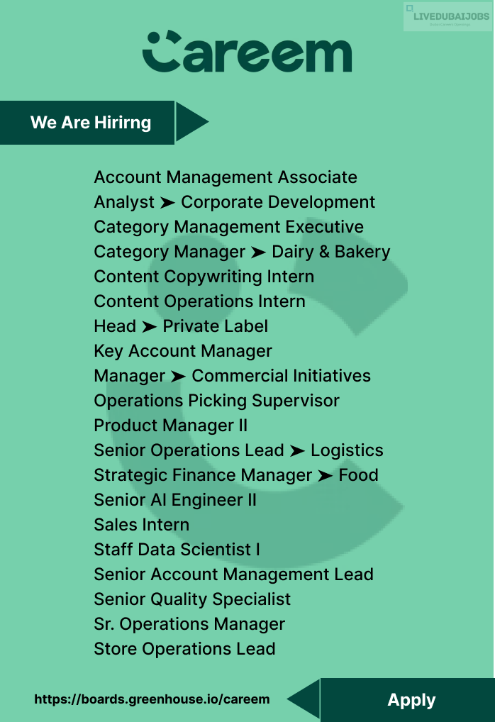 Careem Dubai Careers Post