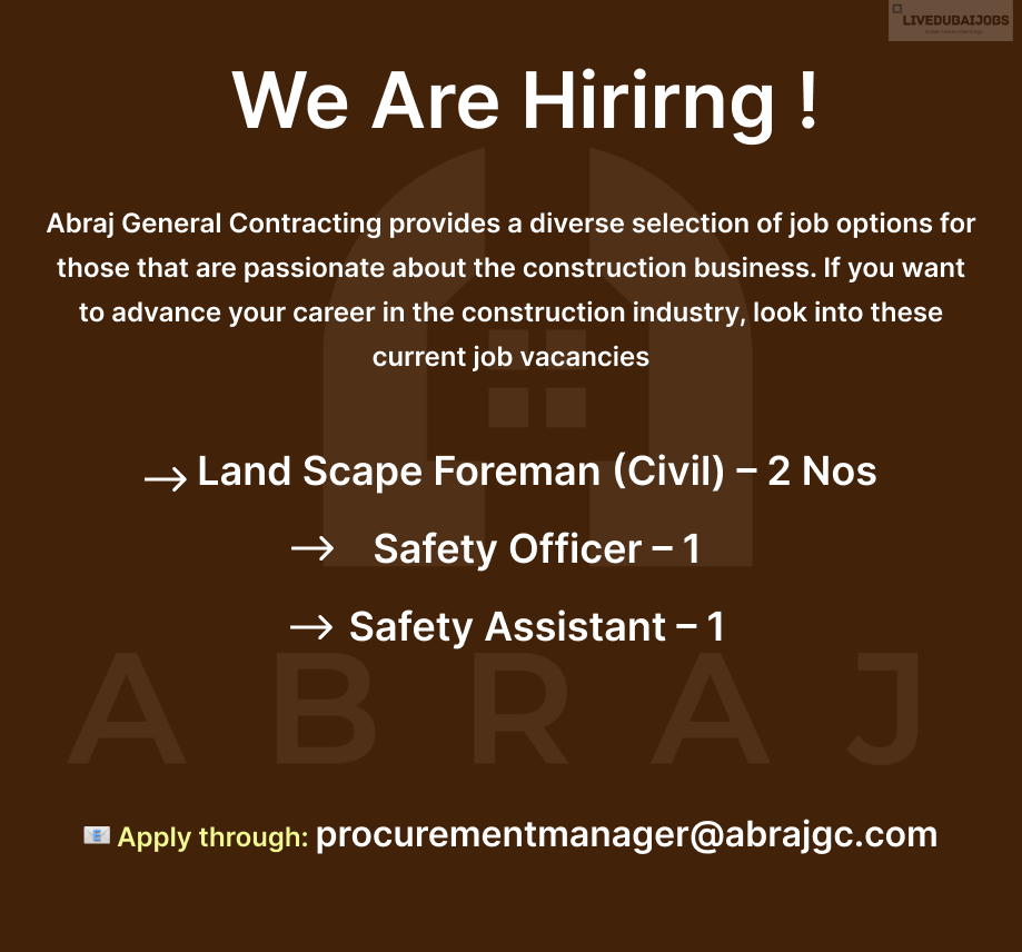 Abraj General Contracting Careers Post