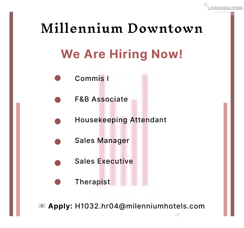 Millennium Downtown Abu Dhabi Hotel Careers